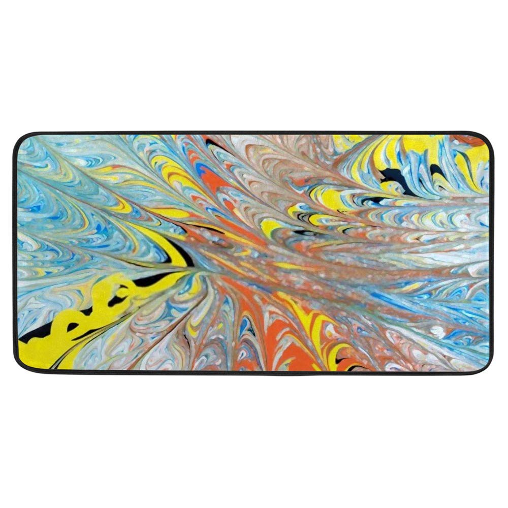 Tapis de cuisine antidérapant avec motif oiseau pour la famille