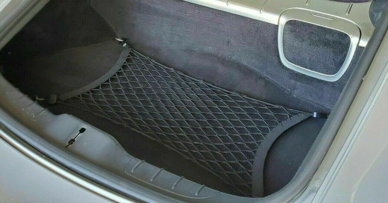 Trunk Organizer Cargo Net for Porsche Cayman 2006–2023 – Floor Style Cargo Net for Coupe - Premium Mesh Car Trunk Organizer Vehicle Carrier Storage – Compatible with Cayman