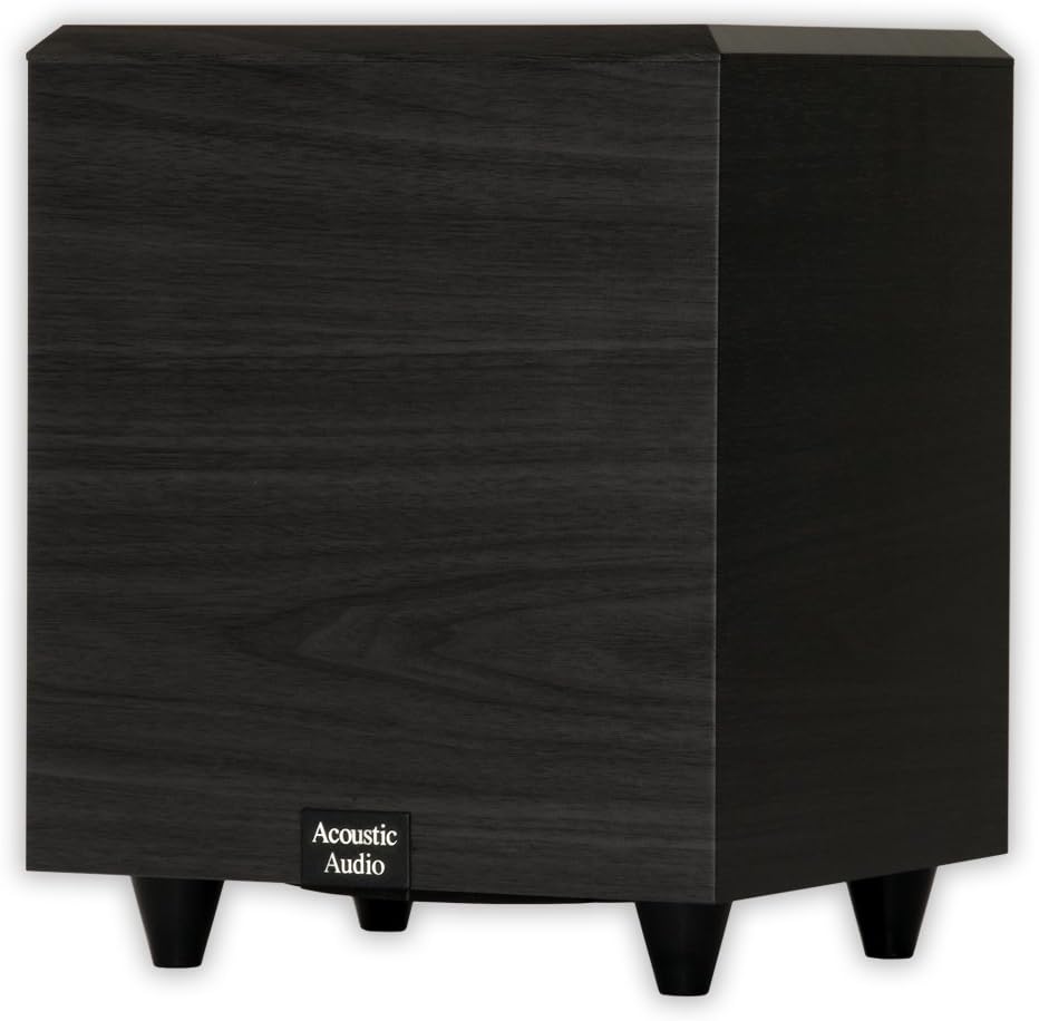 Acoustic Audio PSW-6 Down Firing Powered Subwoofer (Black)