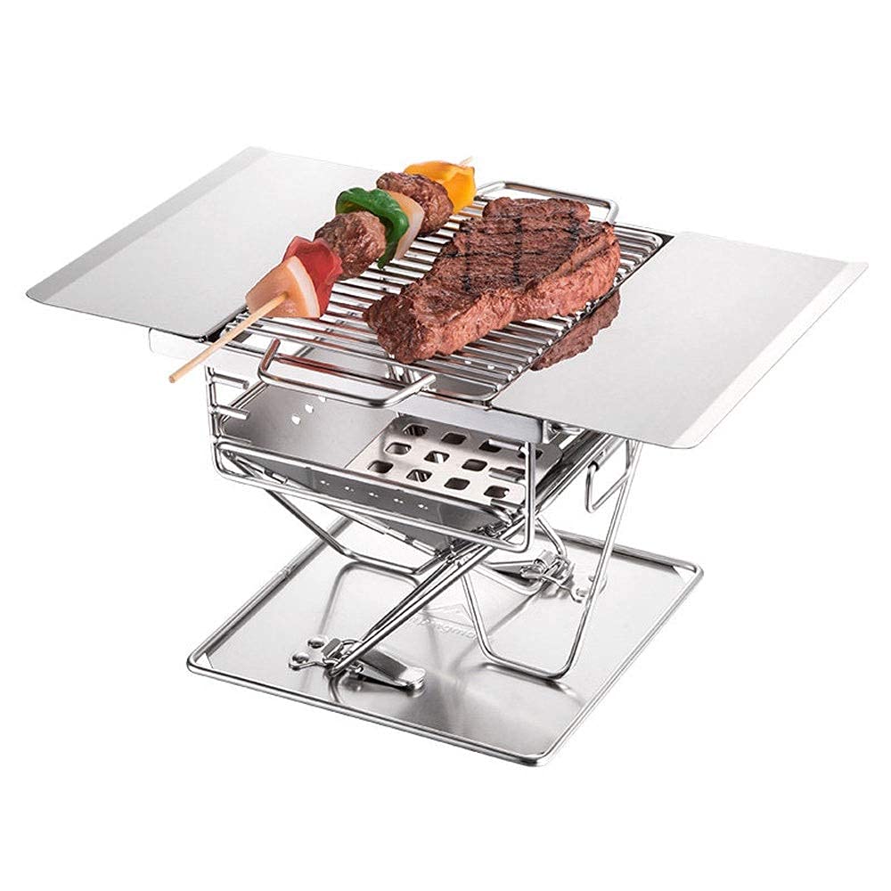 Grill węglowy, łatwy do czyszczenia, idealny do gotowania na świeżym powietrzu, na kemping, wędrówki, pikniki i spotkania ogrodowe – przenośny i designerski