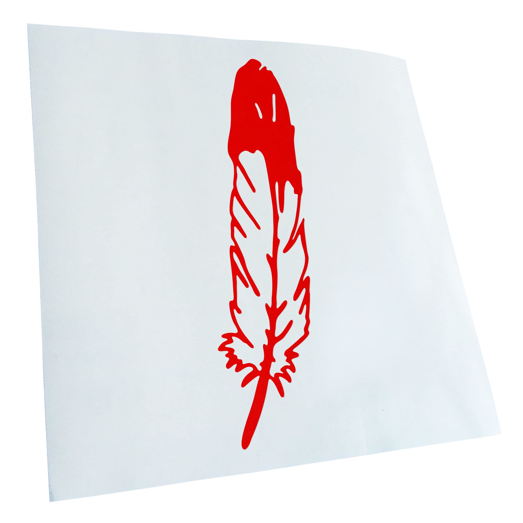 Kiwistar - Car Sticker - Red - 50 x 15 cm Feather Bird Sticker for Car, Laptop, Bicycle, Truck, Motorcycle, Multicoloured JDM Decal Racing
