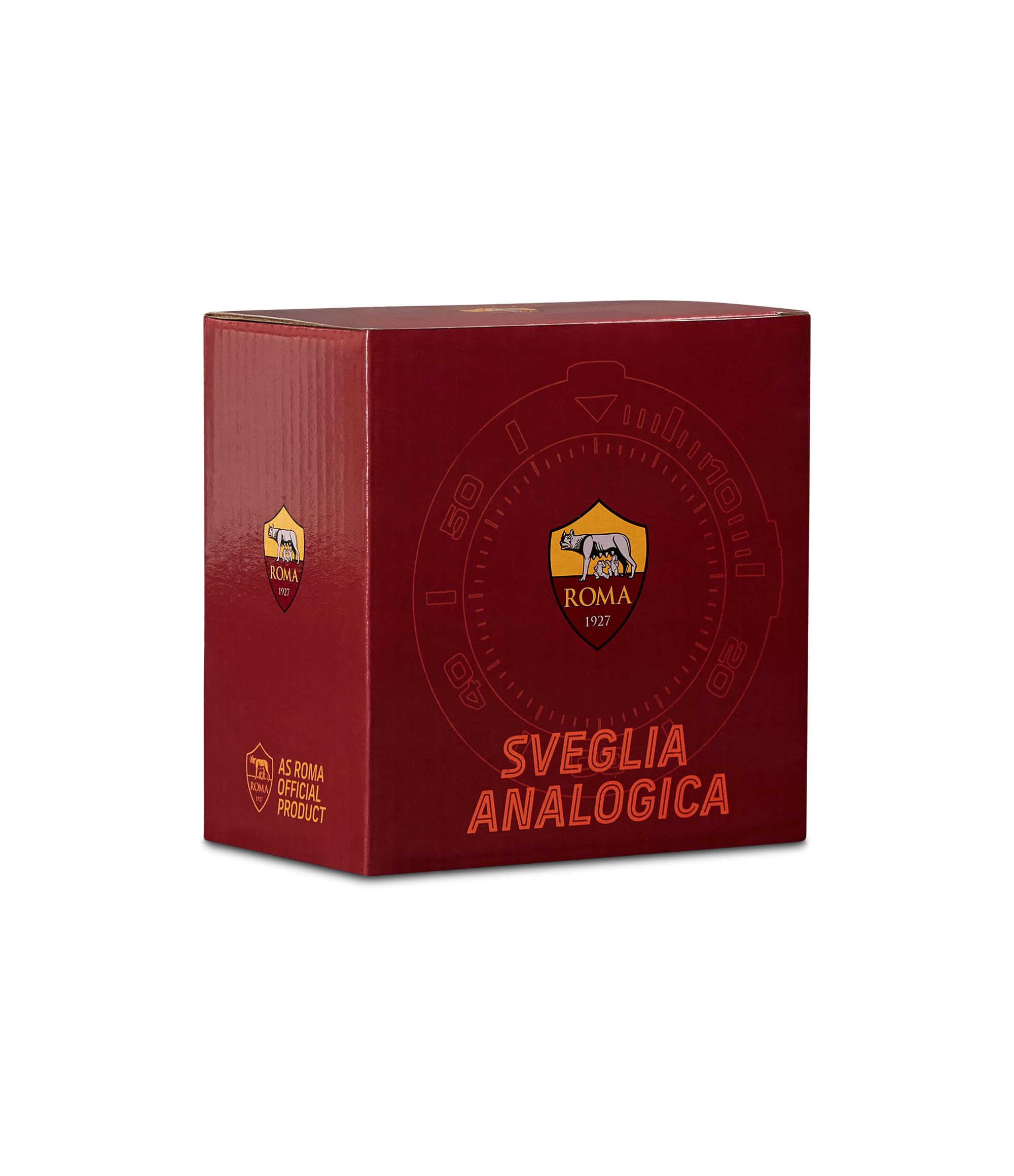 Seven Sveglia analogica A.S. ROMA al quarzo con movimento continuo, Prodotto ufficiale, Calcio, Idea regalo bambini e adulti