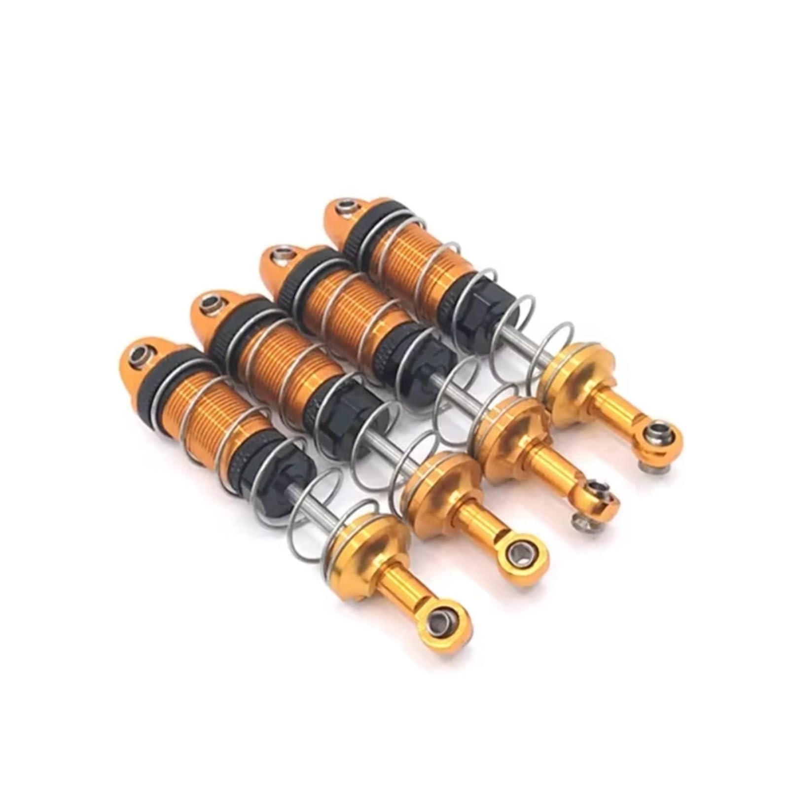 Amortiguadore Coche RC para HB ZP1001 ZP1002 ZP1003 ZP1004 ZP1008 1/10 4 Piezas Amortiguadores Metálicos para Coche RC Piezas De Mejora Y Accesorios De Repuesto(Yellow)
