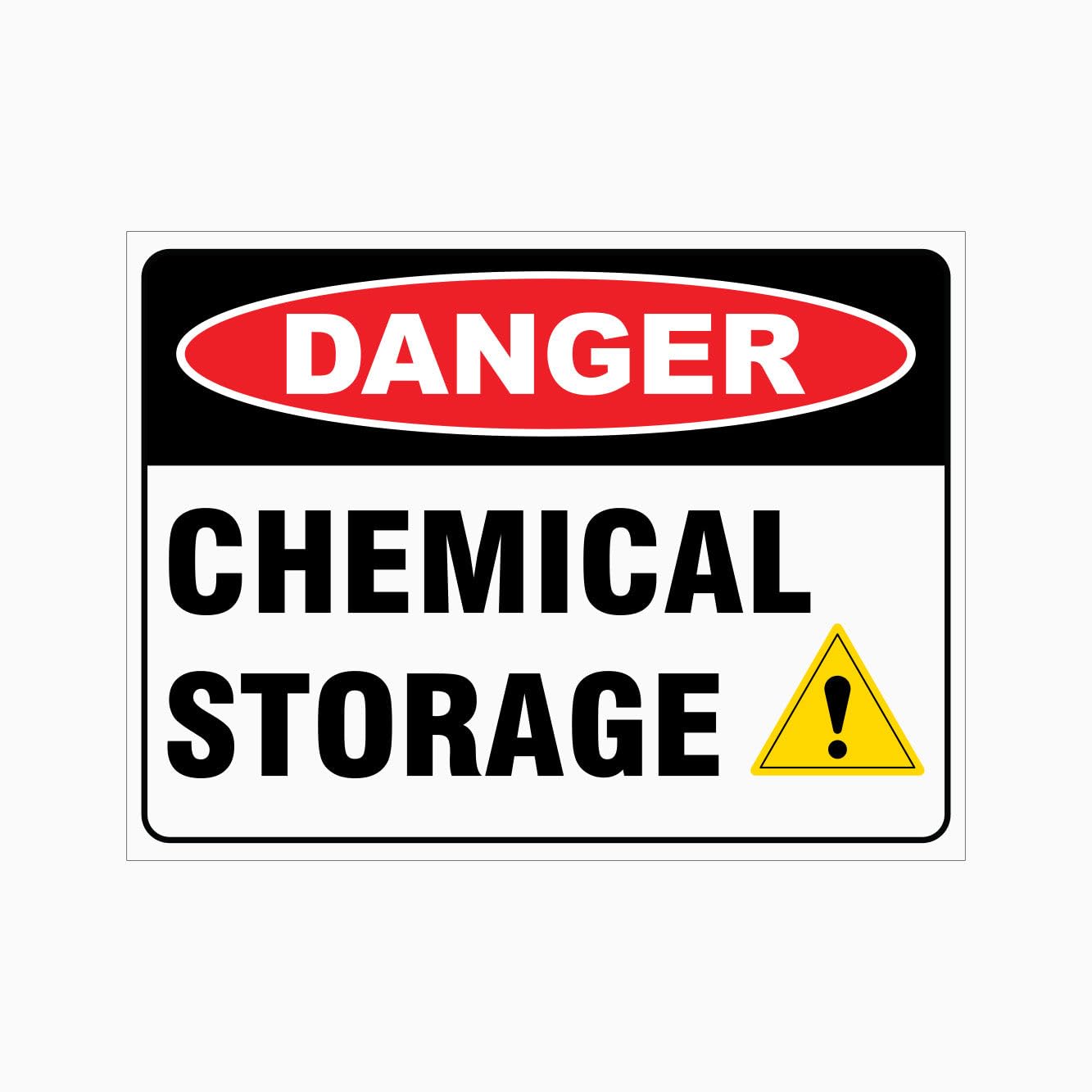DANGER CHEMICAL STORAGE Sign Workplace Metal Tin Sign 8 x 12 inch for Industrial & Commercial Series