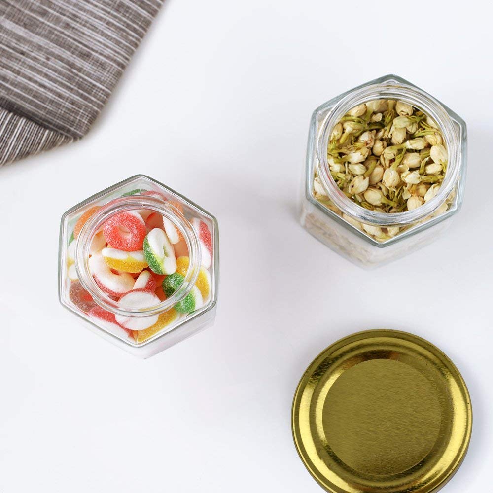 ML hexagonal botes de cristal 25 unidades (25, 1.5oz)