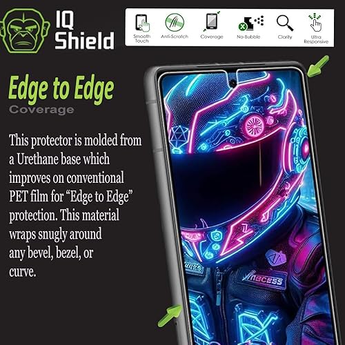 Miniatura 4 de IQShield Protector de pantalla compatible con Google Pixel 7 (paquete de 2) película de TPU transparente antiburbujas