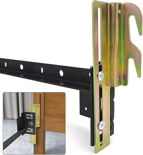 2 soportes de conversión para marco de cama 711 con gancho de herraje, juego de ganchos para cabecera, adaptador de soportes de marco de cama,