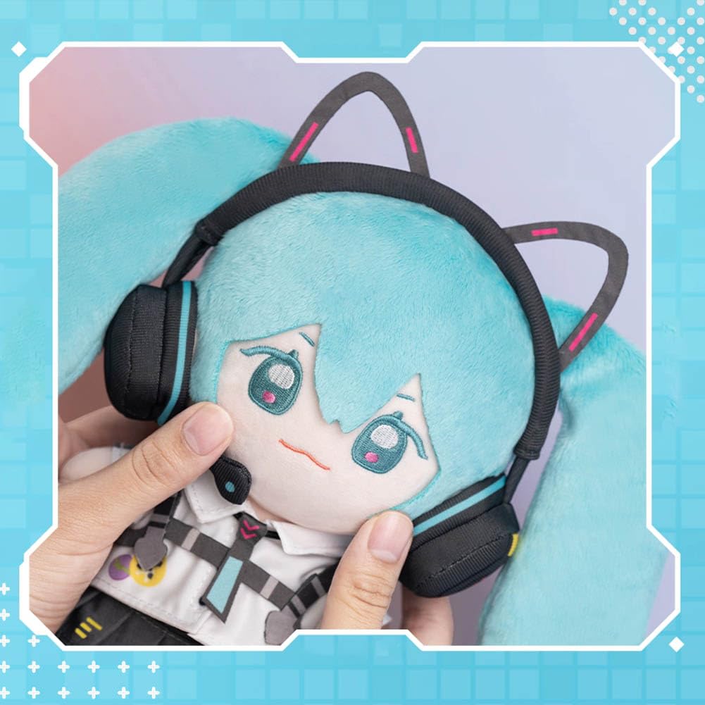 Miku Plüschfiguren, Anime, Miku, gefüllte Plüschfigur, 20 cm, stehender Charakter, weiches Anime-Kissen, Heim-Plüschkissen, Sofa, Dekoration, Bettwäsche, Geschenk