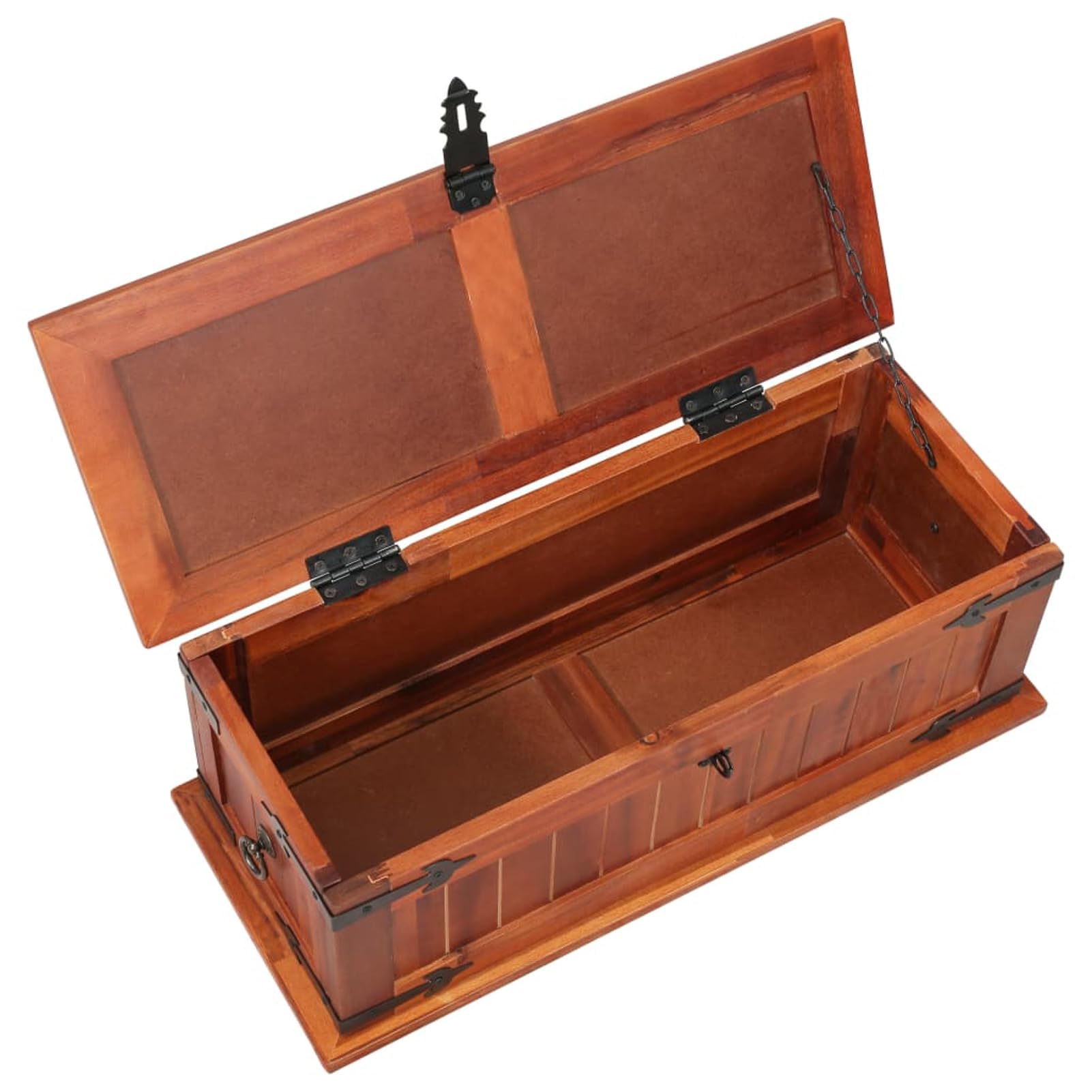 Homgoday Cassapanca 60x25x22 cm in Legno Massello di Acacia, Arredo Mobili Armadio Mobili Ufficio, Mobiletto Portaoggetti Ripiani Salvaspazio Mobiletto Armadio di Stoccaggio