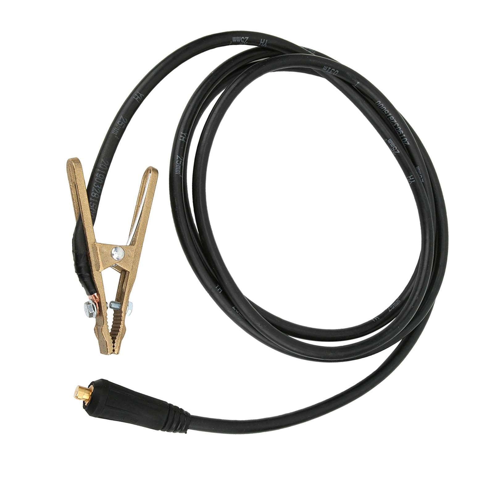 Morsetto di terra in ottone per saldatura TIG 260A Morsetto di terra per saldatore ad MMA Cavo da 3 metri 25mm² per morsetto per carichi pesanti con struttura in acciaio per