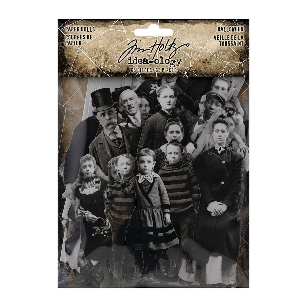 Tim Holtz - Advantus Idea-Ology Paper Dolls Die-Cuts 65/Pkg-Halloween Art Craft, Multi