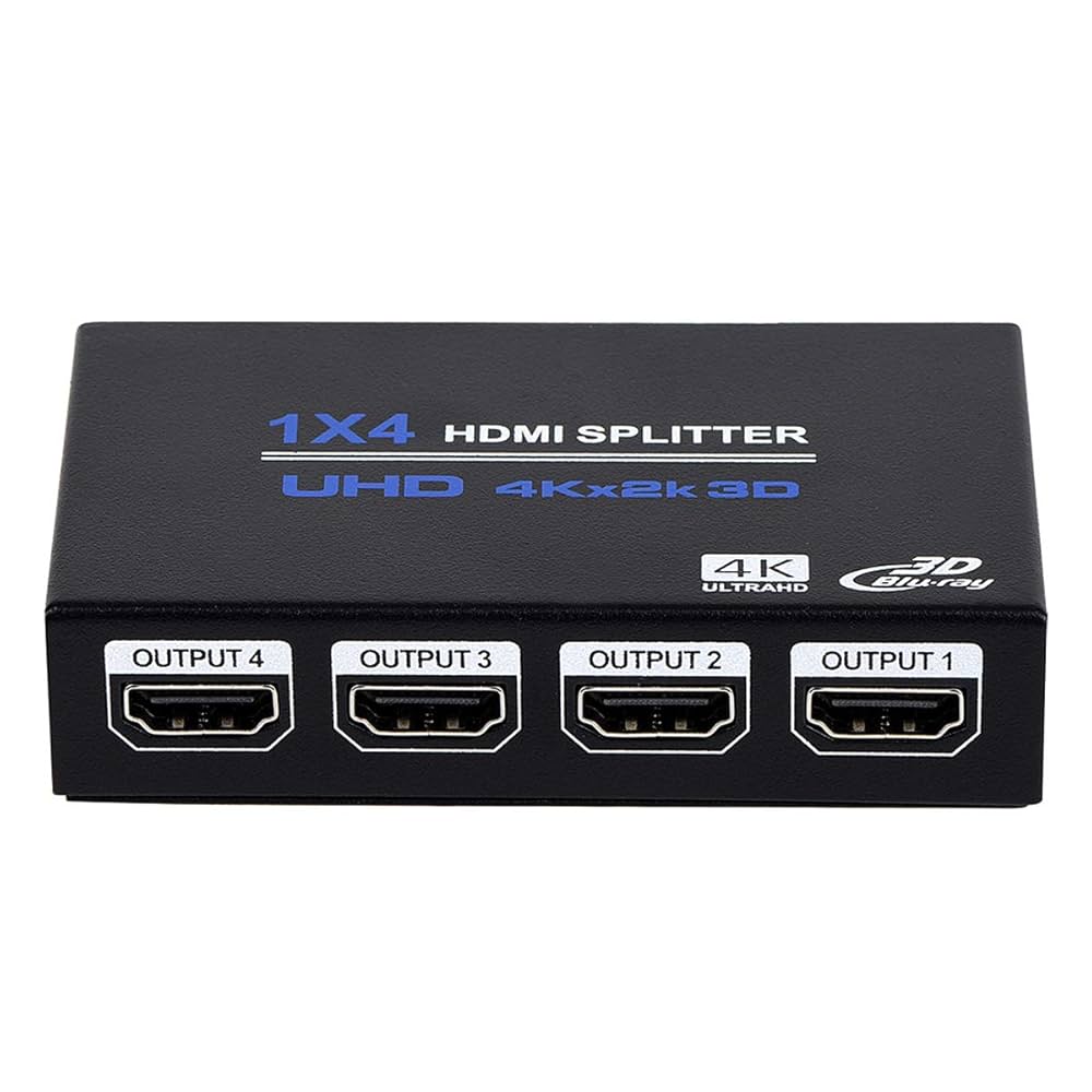 分配器・切替器 HDMI 1x4 Splitter Amazon.com: 1x4 HDMI Splitter, 1 in 4 Out HDMI Splitter