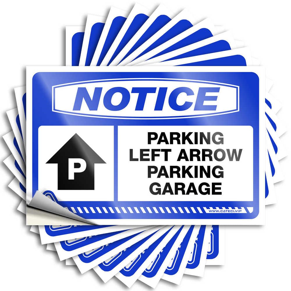 Decals for Cars Notice Parking Straight Arrow Parking Garage Stickers 10Pcs Car Decals Car Accessories(12X18CM)