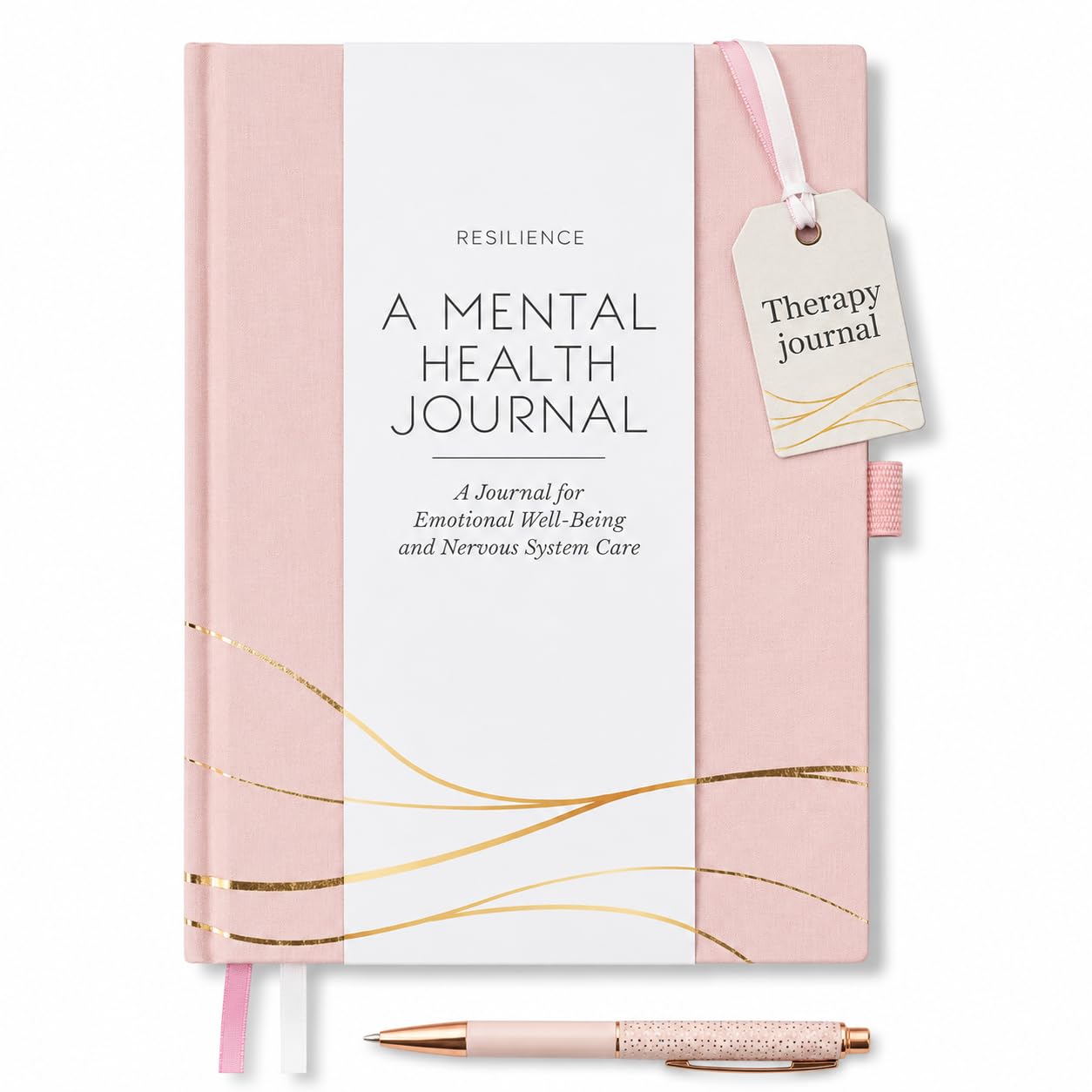 Journal de santé mentale pour le soulagement de l'anxiété, la gestion du stress et les soins personnels : invites guidées pour la régulation du système nerveux, la pleine conscience et la croissance