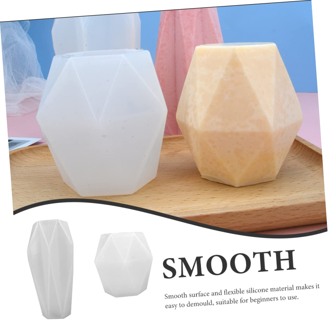 TEHAUX 6piezas Moldes De Silicona Para Velas y Jabón Diseño De y Florero Moldes Creativos Para Manualidades Aromáticas Material Silicona No Tóxica Fácil Desmoldeo y Limpieza