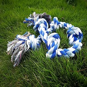 Dog Rope Toys for Aggressive Chewers, 3 Feet 5 Knots Indestructible Cotton Rope, Extra Large Breed Dog Toy, Large Dog Teeth Cleaning Tug of War Toys – Dog Trainer