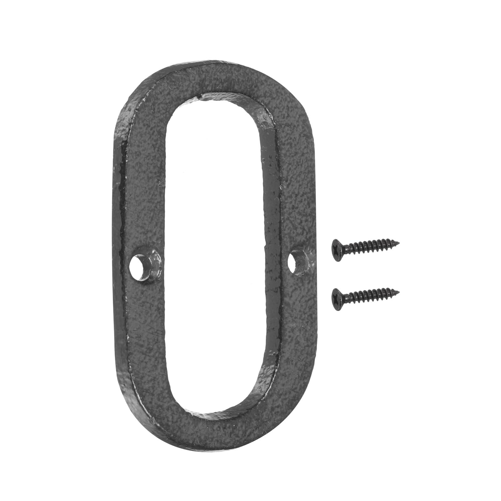 sourcing map House Numbers and Letters, 75mm Cast Iron Metal Vintage Address Letters for Outside, Solid House Number with Screws for Apartment Office Hotel Room Signs(Letter O) โ image 1