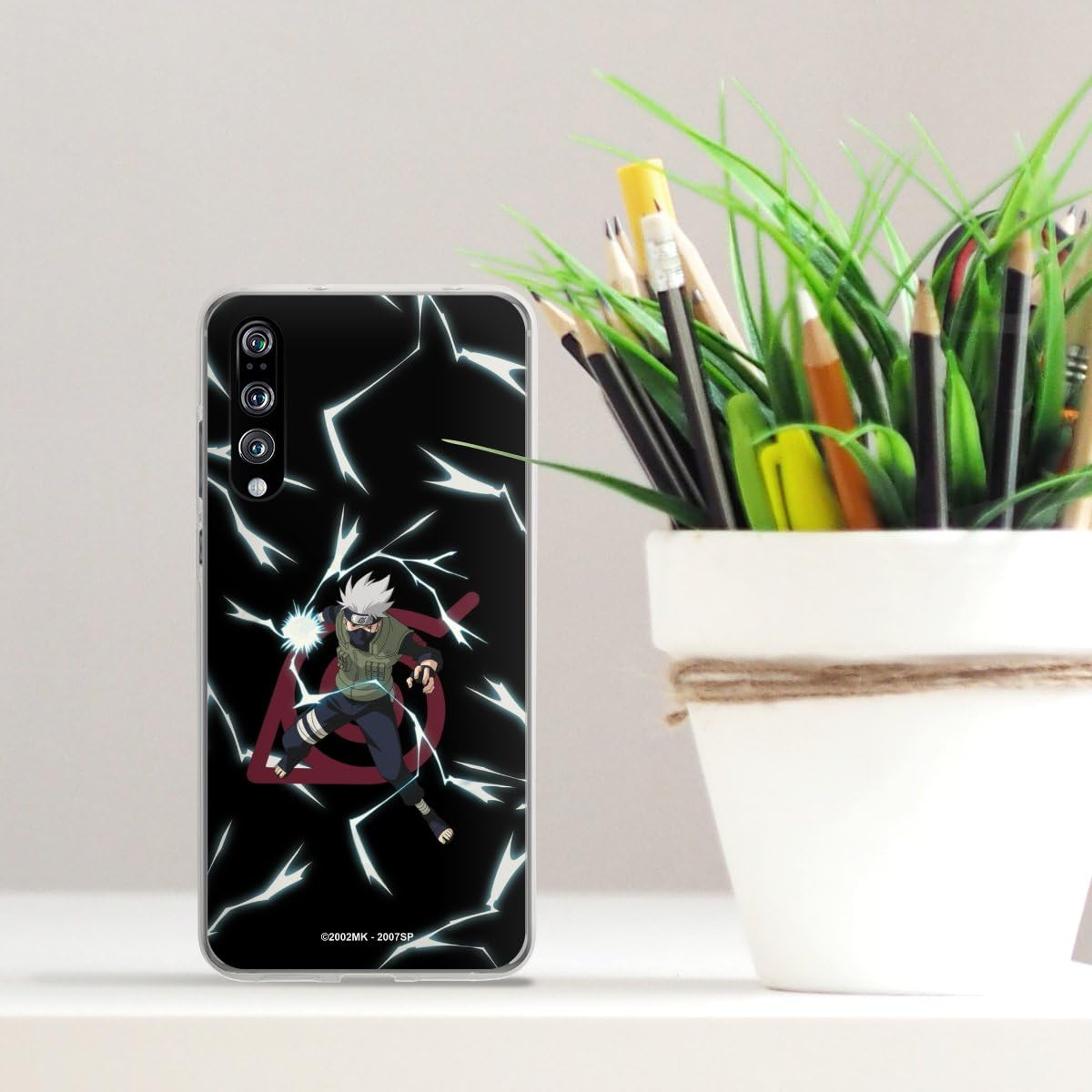 Custodia di silicone compatibile con Huawei P Smart 2019 Custodia trasparente Cover per smartphone trasparente Kakashi Naruto Shippuden Prodotto ufficiale su licenza