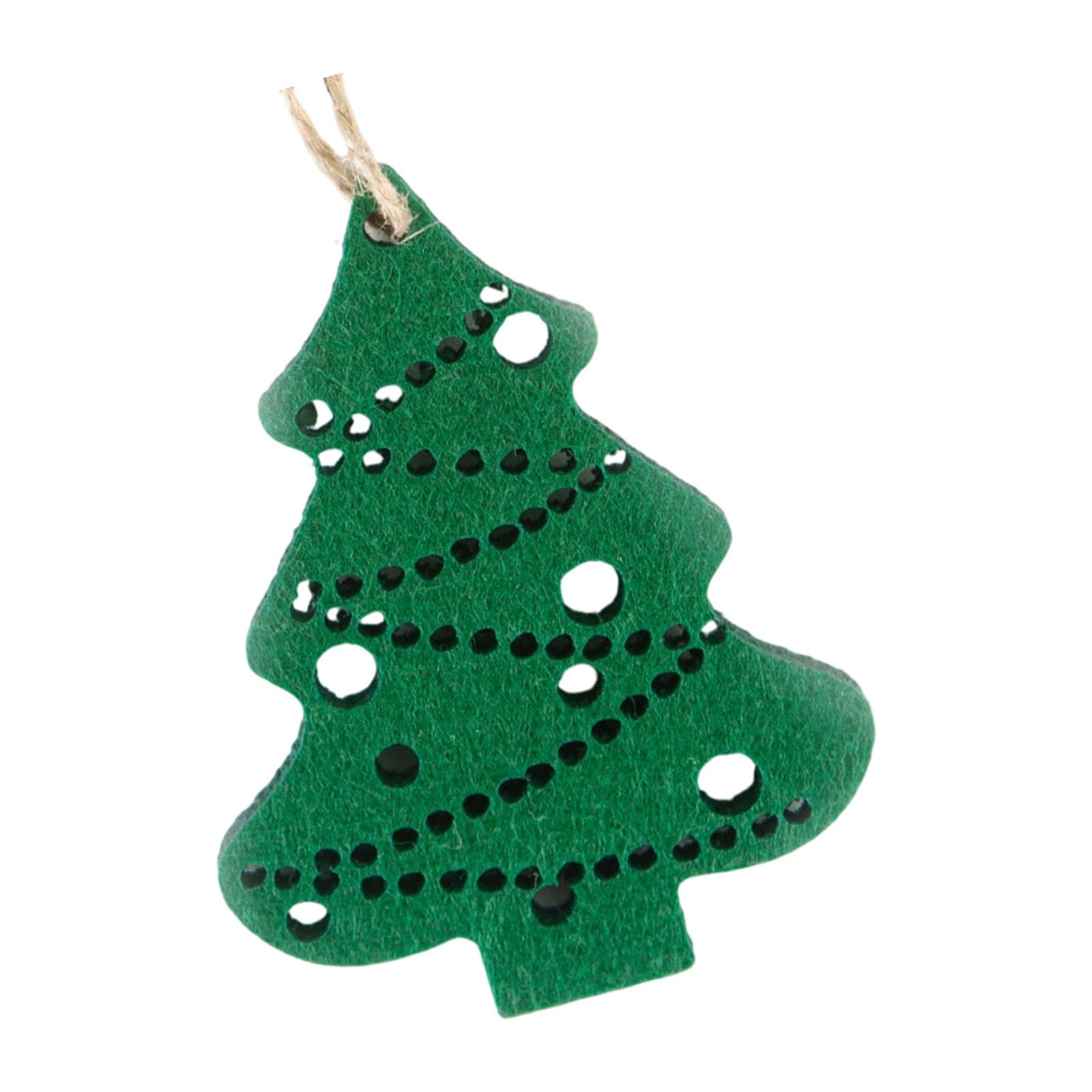 Tsophreniq Child Safe Soft Felt Gingerbreads Ornament 10PCS Christmas Tree Decors Nonwoven Hanging Piece for Home Nonwoven Christmas Tree Decorations