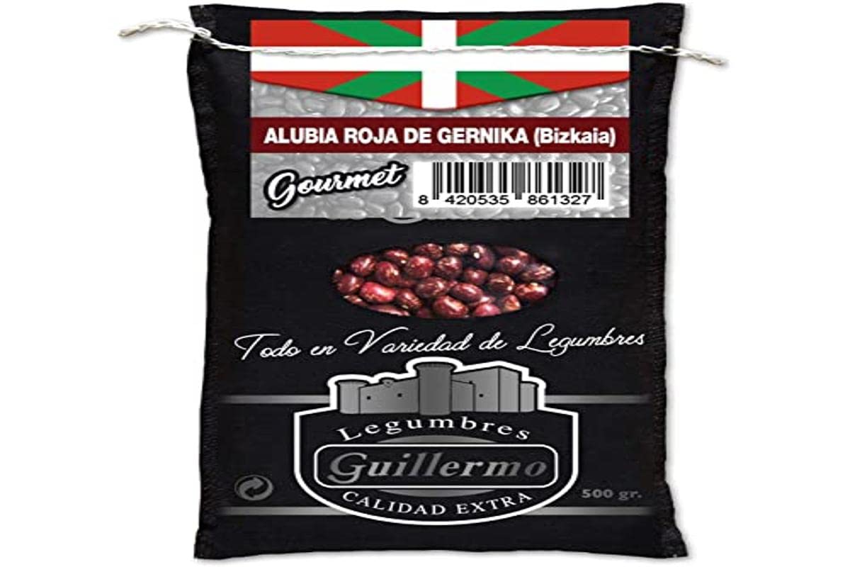 Guillermo | Alubia roja de Gernika - Saco 500 g. | Gourmet | Calidad Extra | Alto contenido en proteína vegetal | Destaca por su suave sabor | Ideal para guisos y potajes