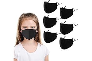 Birsppy 3-Ply Kids Cloth Face Masks (Black)
