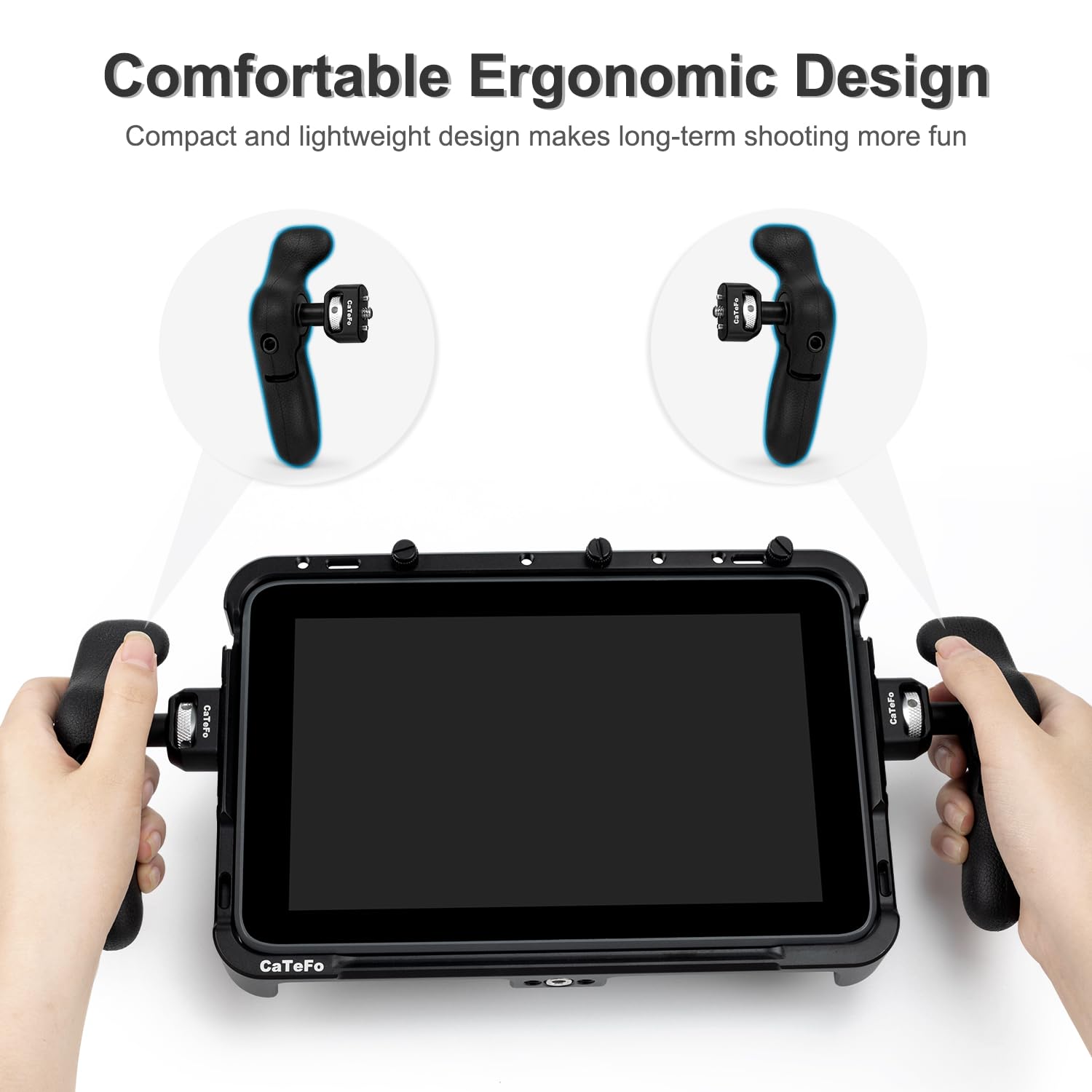 StarGrip Mini uchwyt boczny ze śrubą 1/10.2 cm i kołkami ustalającymi do lustrzanek cyfrowych, klatki na smartfona, iPada, klatki, monitora z regulacją 360 stopni
