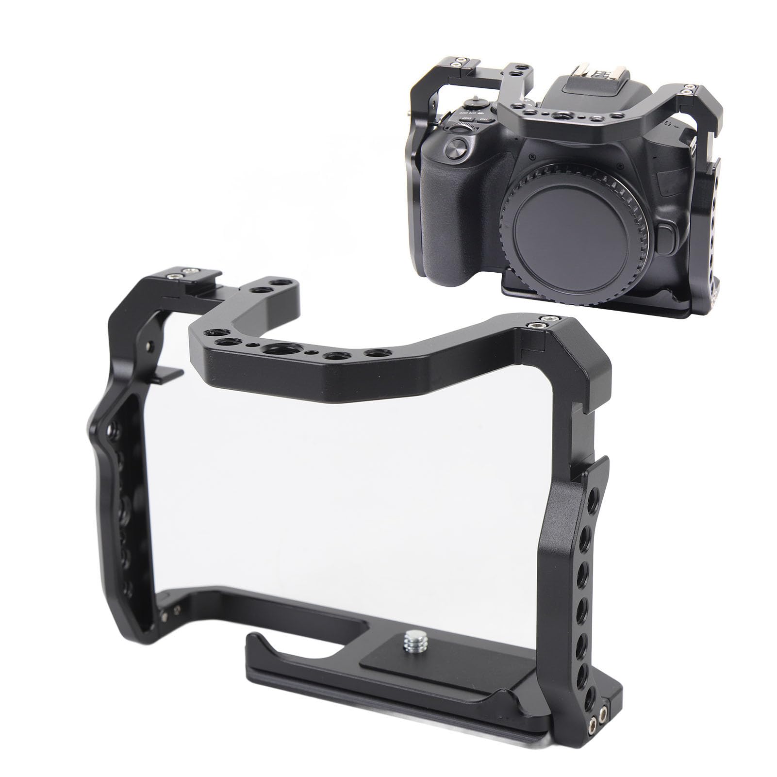 Sxhlseller Jaula para Plataforma de Vídeo para Cámara, Jaula Completa para Cámara de Aleación de Aluminio para 200D 200DII, Fijación Segura con Tornillos para Cineastas
