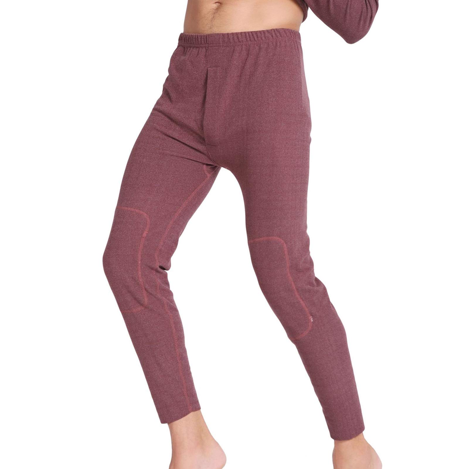 G&F Zestaw bielizny termicznej dla mężczyzn, ciepłe topy i dno, oddychające, na zimę, duży rozmiar 3XL-8XL (kolor: czerwony, rozmiar: 3XL)