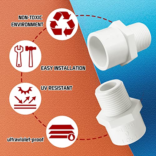 Boltigen FITTING S, 3/4 Npt Male Thread Pvc Pipe Fitting Adapter Connector thumb #4