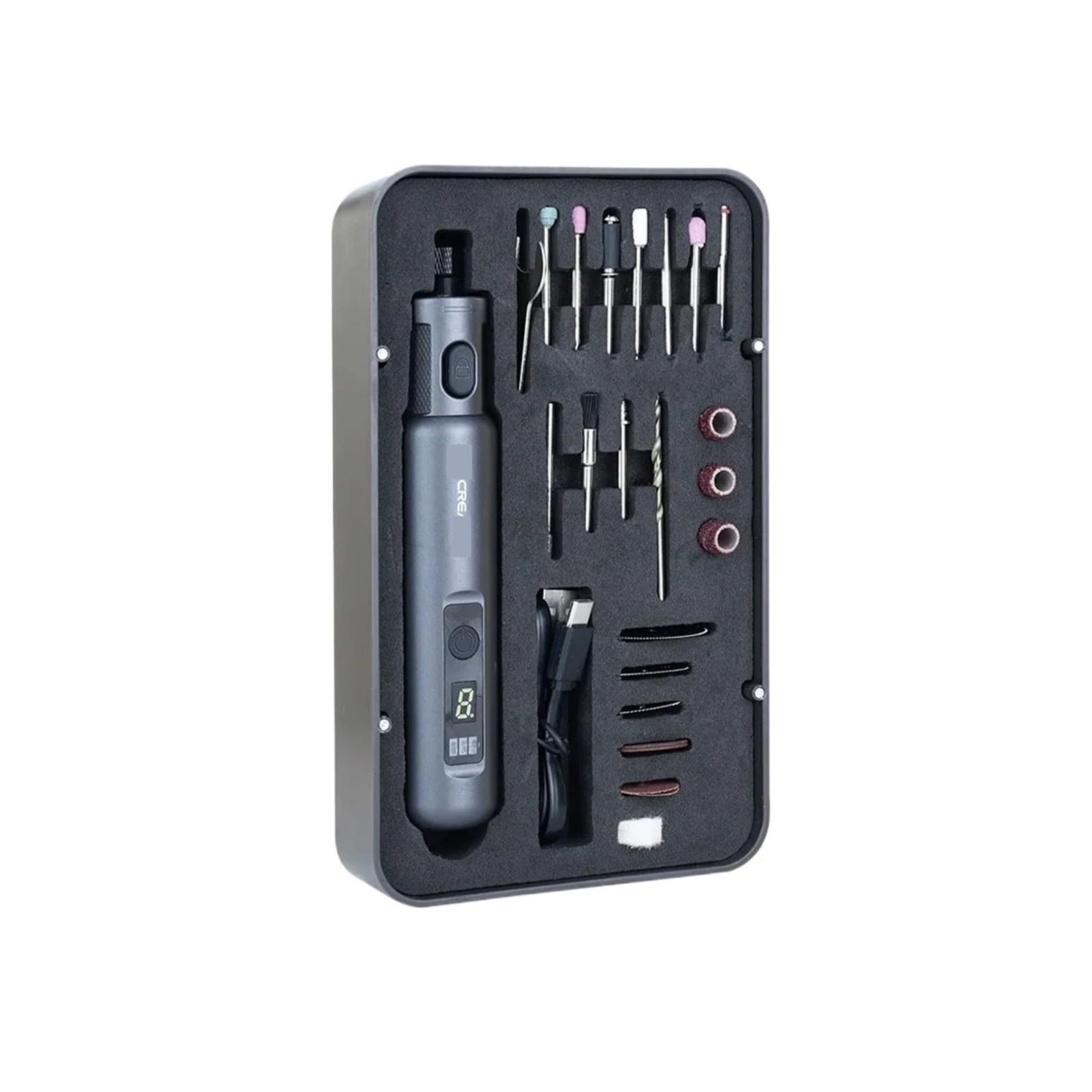 Kit De Herramientas Rotativas Inalámbricas, 6 Velocidades Variables, Batería De Larga Duración De 1500 MAh, Carga Rápida Tipo C, Accesorios Multifuncionales - Compatible con Creality