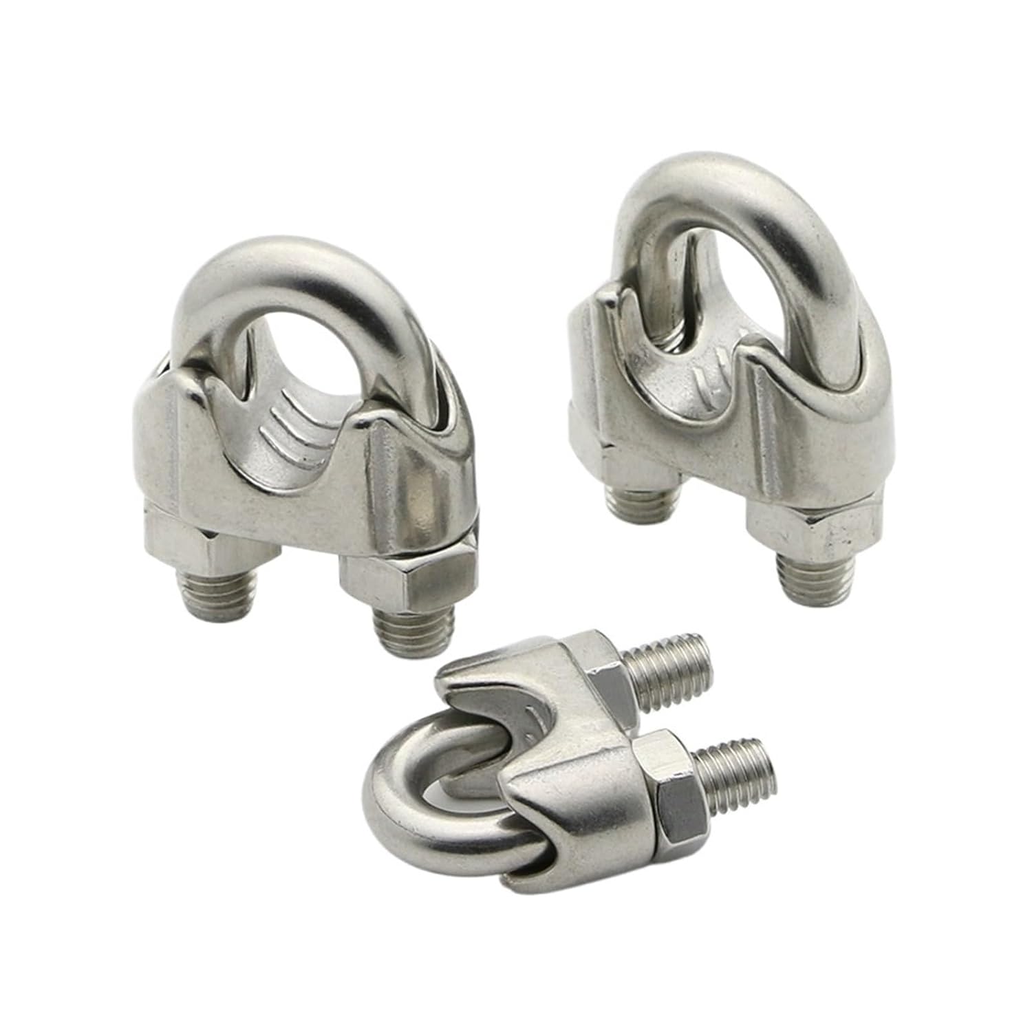 3PCS 304/316 Stainless Steel U Type Clamp Wire Rope Clips M10 Rope Clip