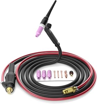 Lift TIG Torch 4M Air Cooled TIG Welding Torch 150A Torch Cord for Semi-Automatic Welders WP-17FV Lift TIG Welding Compatible with M-140/M-180