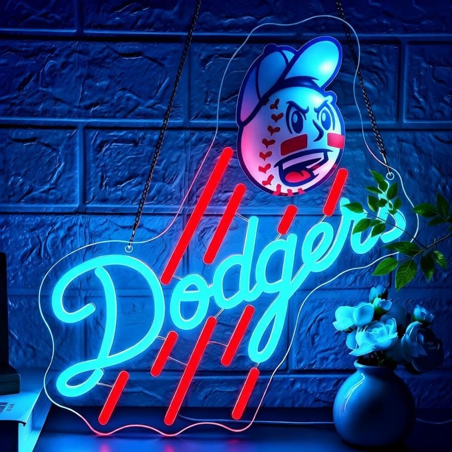 Baseball Neon Sign for Wall Decor Baseball Team Neon Light for Man Cave
