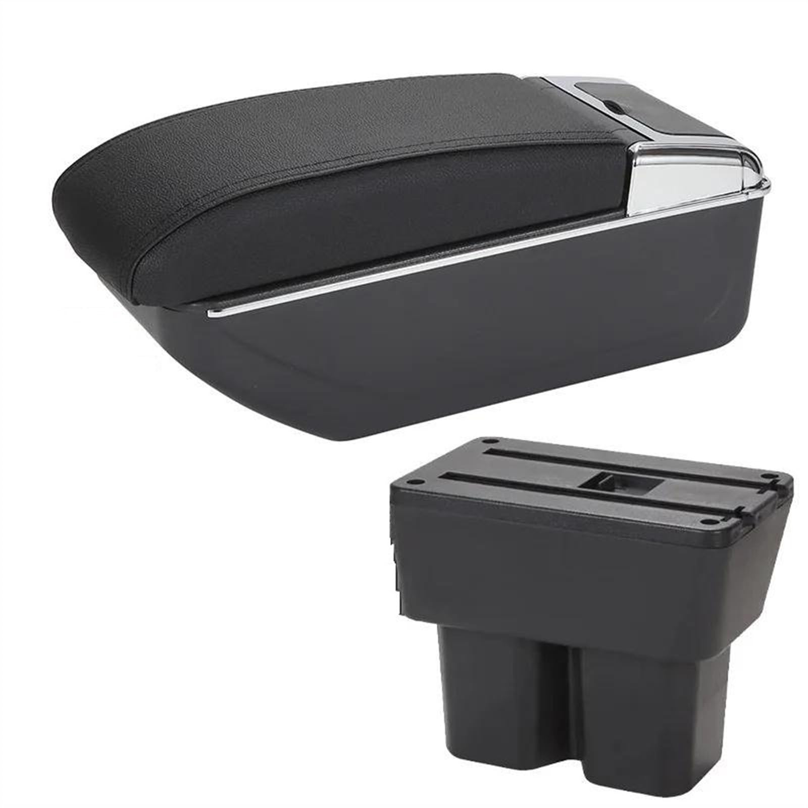NOHEEU Car Accessories Armrest Box 2018-2024 Retrofit Parts Storage Interior Details For Jimny JB74(B2 Black line 7USB)