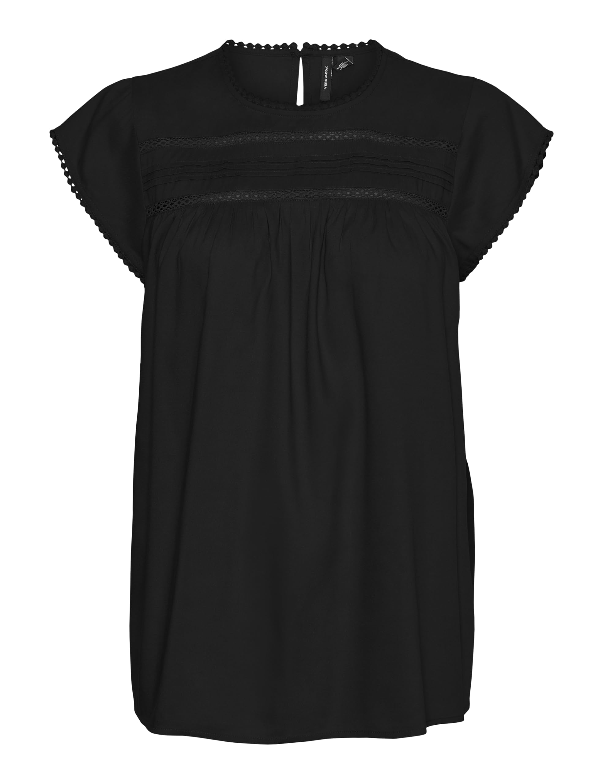 VERO MODA Vmdebbie Pleat S/L Top Ga Noos Camiseta para Mujer