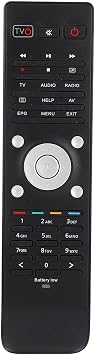 Replacement Remote Control for VU + 2, 4K 2 4K Zero TV Box Satellite Receiver STB DVR ABS Durable, 3 AAA Battery Powered