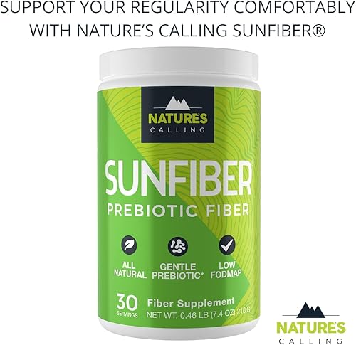 Miniatura 2 de NATURE'S CALLING Suplemento de fibra totalmente natural | Suave | Sin OMG | Bajo contenido de FODMAP | Fibra solar | Prebiótico, 30 porciones (7.4