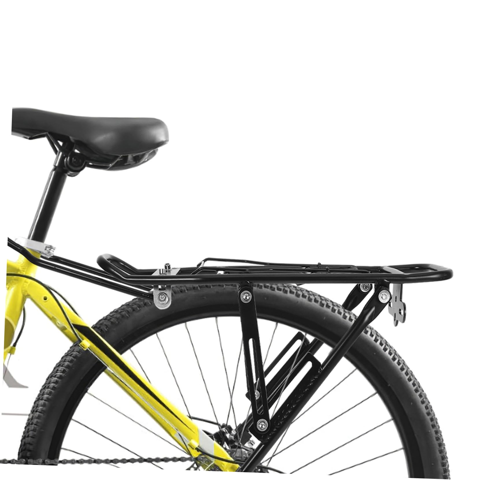 Porte-Bagages Arrière Réglable pour Vélo Pliant, Alliage D'aluminium Noir | Conception Compacte, Installation Simple, Transport Facile, Usage Cyclisme, Pièce Unique, Style Polyvalent