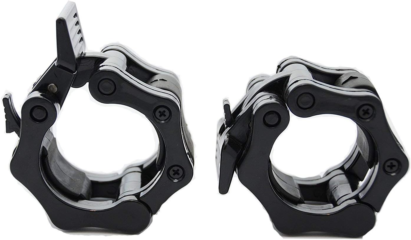 Clout Fitness Quick Release Pair of Locking 2" Olympic Size Barbell Clamp Collar