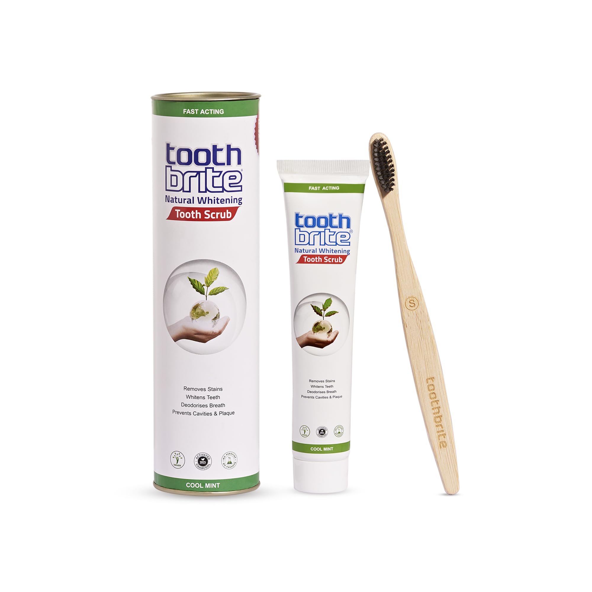 toothbrite Natural Whitening Tooth Scrub gel toothpaste Patented Micro Granular Scrub | Brushes closer | Removes teeth stains safely | Ideal for Smokers and Coffee Consumers | Contains no Harmful Peroxides or Paraben | Mint Flavour| Single pack of 10 (B0CJC9CC52) Amazon Price History, Amazon Price Tracker