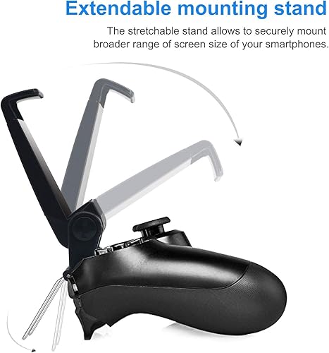 Miniatura 2 de BRHE Phone Clip for PS4 Controller Mobile Gaming Mount Bracket Holder Adjustable Stand Clamp Compatible with iPhoneiOS, Android, for Playstation4