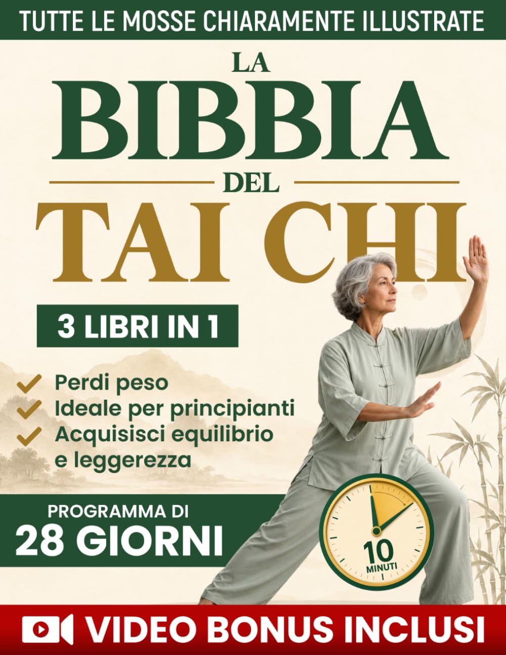 La Bibbia Del Tai Chi Per Principianti: 3 Libri In 1 - Camminata Tai Chi e Tai Chi Sulla Sedia, Il Programma completo di 28 Giorni con Esercizi da 10 ... e Ritrovare Benessere nel Movimento