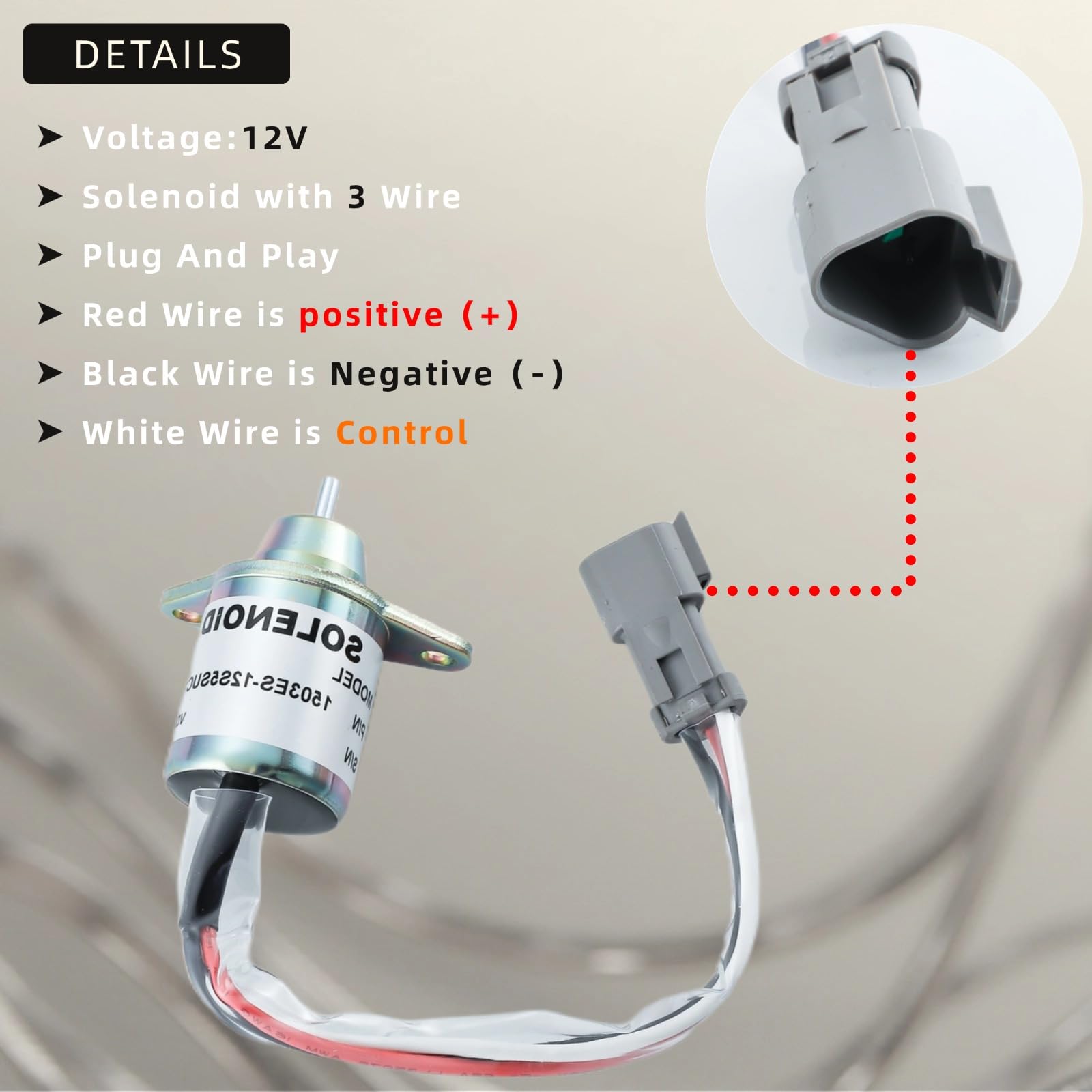 Fuel Stop Solenoid SA-4920 Replacement Shut-Off Solenoid For Yanmar Engines In Thermo King Units Replaces 400232 - Foto 11