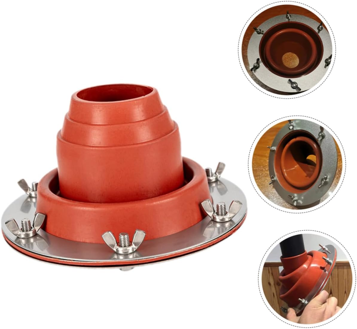 Kisangel Fireproof Stove Jack for Hot Tent Chimney Protective Ring Easy to Install for Camping and Outdoor Use