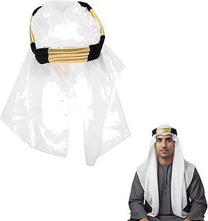 TERRIFI Traditional White Arabian Keffiyeh and Thobe Set for Men