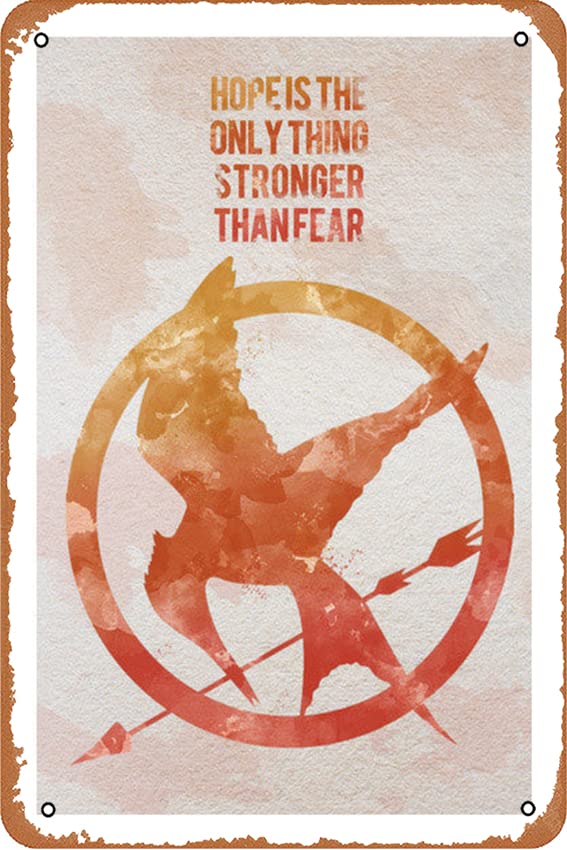 Plaque Métal Vintage The Hunger Games - Déco Murale 20x30 Cm - Pour Cuisine, Bar, Garage Ou Cave - Style Rétro, Trous Inclus
