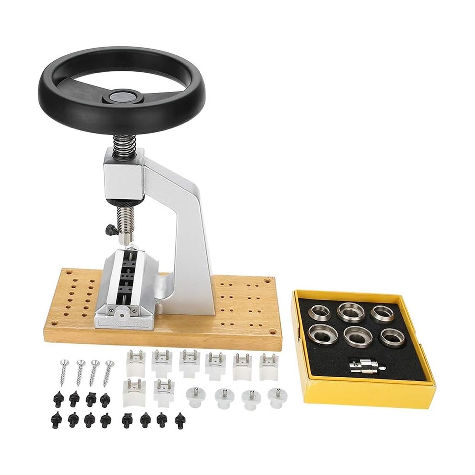 Herramienta para extraer la Tapa Trasera del Reloj con 6 Accesorios de reparación - Mango Ajustable para relojeros - Kit multifunción para la reparación de Relojes