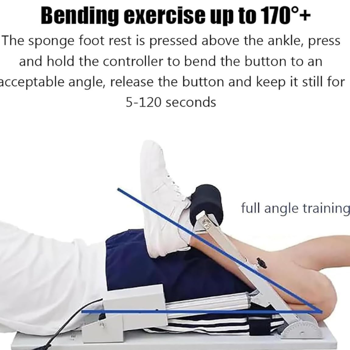Generisch Elektrischer Knie-Rehabilitationsstuhl für das Sprunggelenkstraining mit Fernbedienung, Verstellbarer Winkel zur Unterstützung der Rehabilitation nach Halbseitenlähmung
