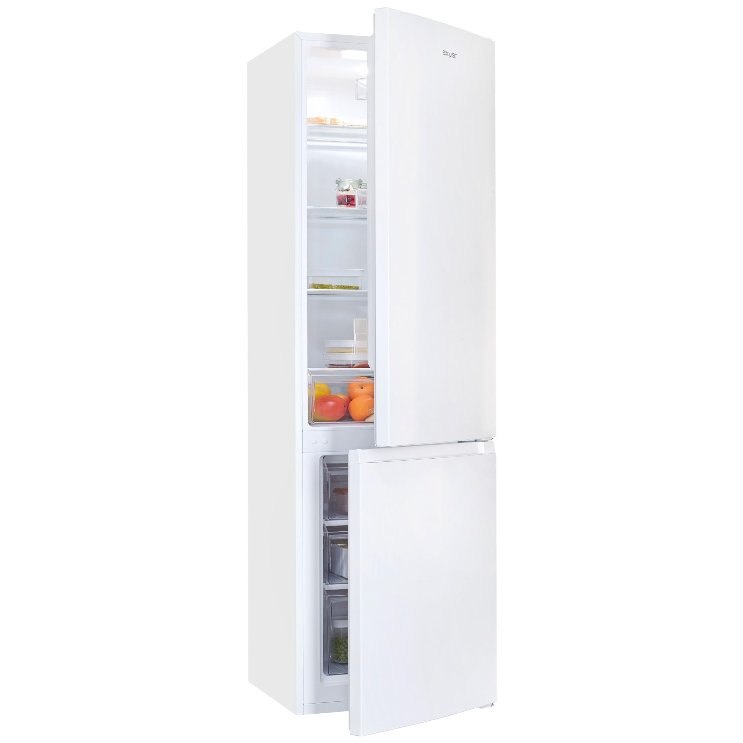 Exquisit KGC265-70-040D Frigorífico Combi Libre Instalación 262L | Blanco 180,5×54,5×56 cm | Frigorífico Congelador de Bajo Consumo con Gran Capacidad | Tecnología Multi Air Flow