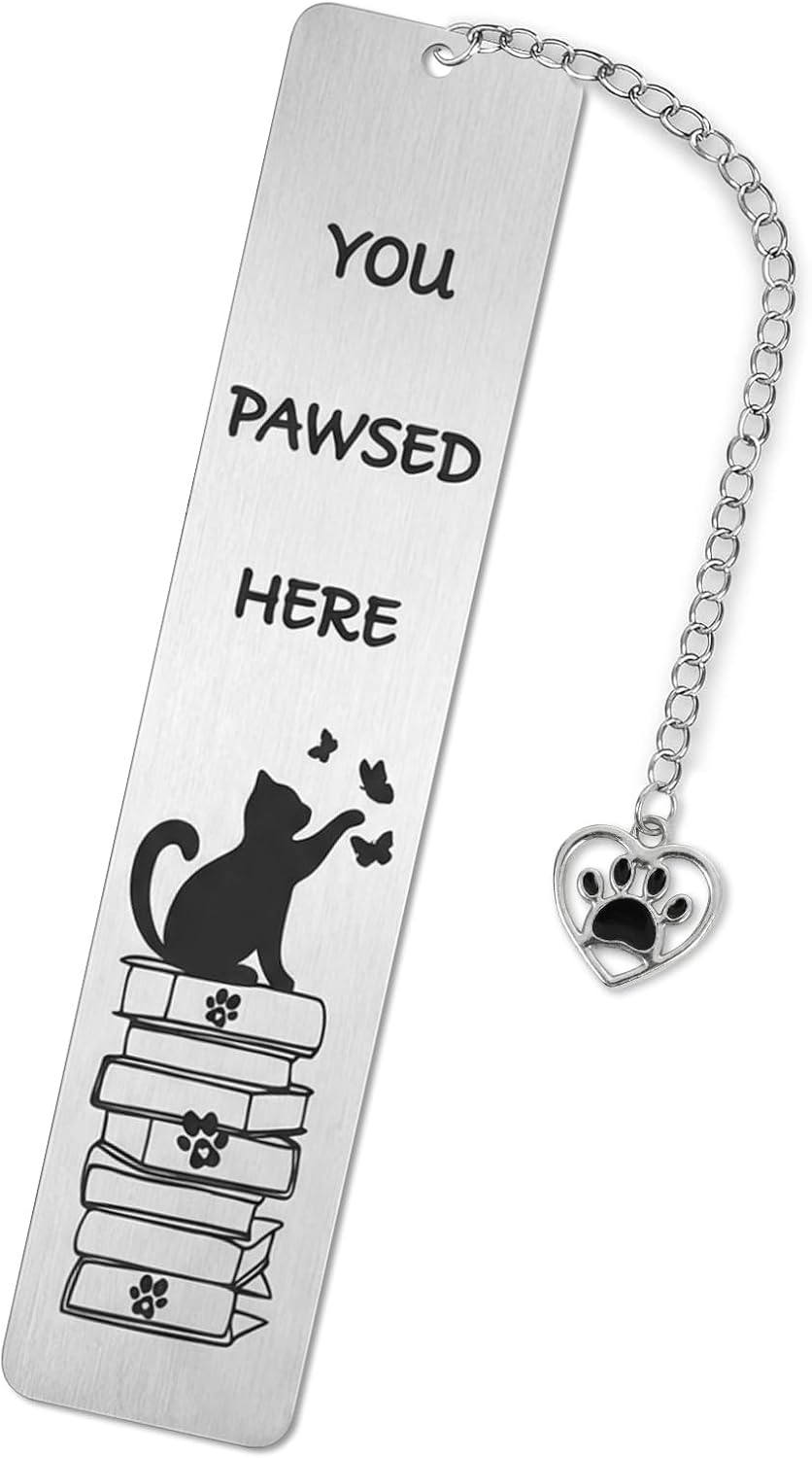 Cat Bookmark, Kaluofan Book Marks for Reading, Cute Bookmarks for Kids Book Lovers Cat Lovers, Cat Gifts for Women Metal Bookmark for Bookworms Friends Teachers, School Home Office Reading Stationery